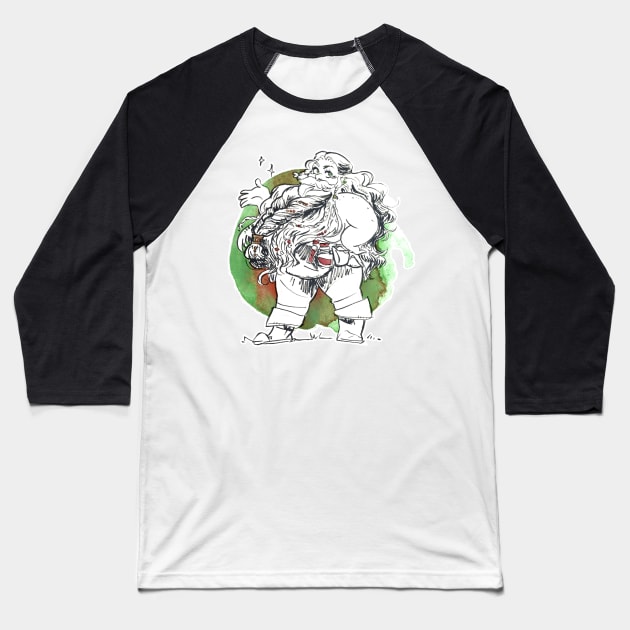 Dwarven Lady white Baseball T-Shirt by Schpog